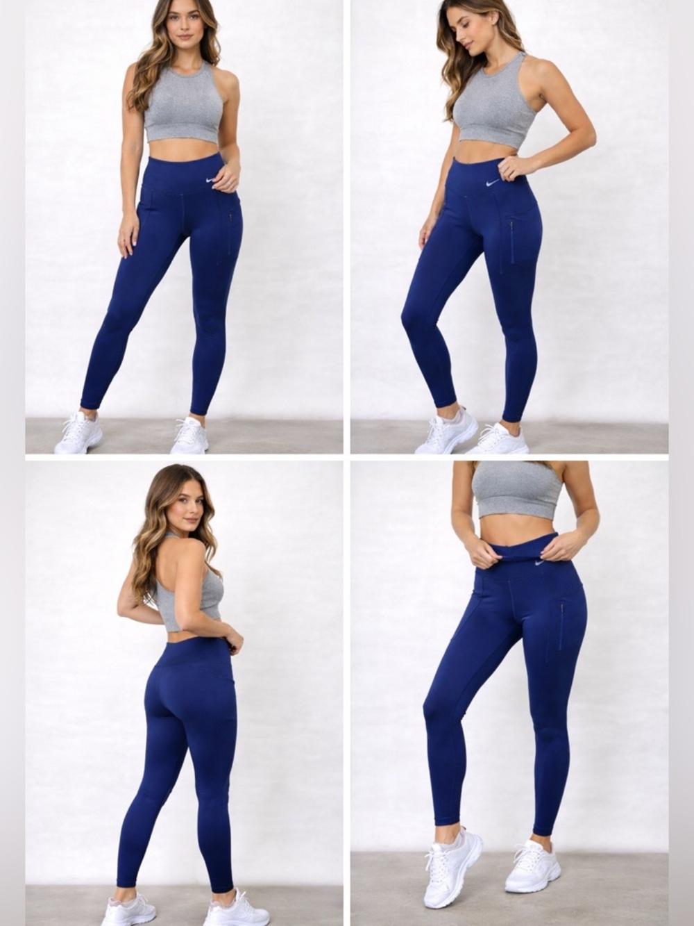 Nike Dri-FIT Blue High Waisted Leggings Women’s Small NWT Running Gym Pockets